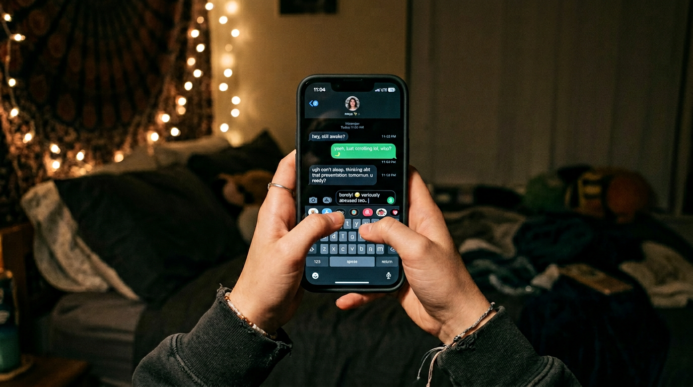 Teen sending mass text from phone